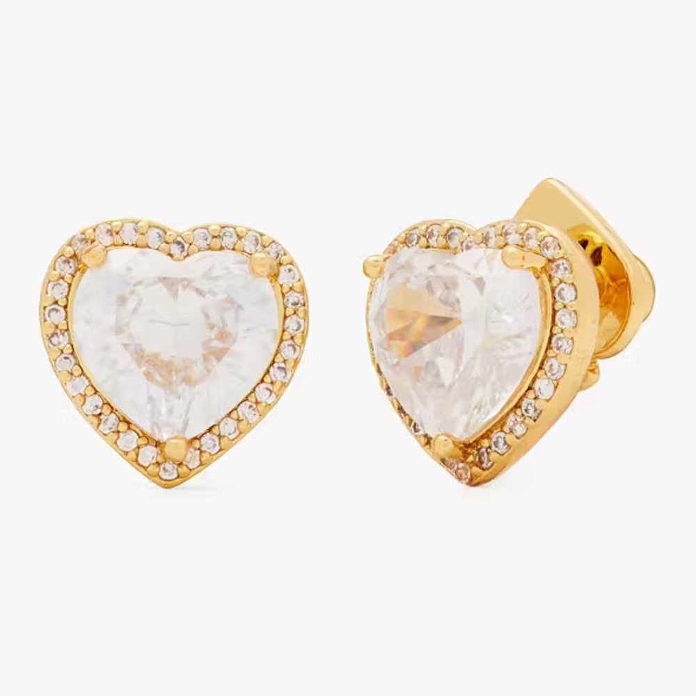 Kate Spade My Love Pavé Heart Studs